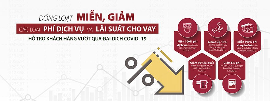 Các ngân hàng lần lượt thực hiện chính sách giảm lãi suất và phí dịch vụ cho người dùng