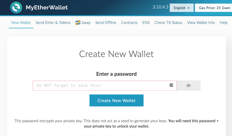 Có thể lưu trữ đồng MATIC trên ví nền web MyEtherWallet